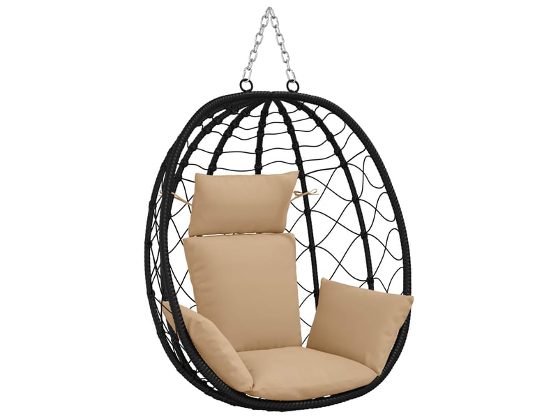 Coussin pour balançoire de chaise d'œuf, coussin d'intérieur et d'extérieur adirondack putten 100 % polyester sable cf50076 - Conforama A