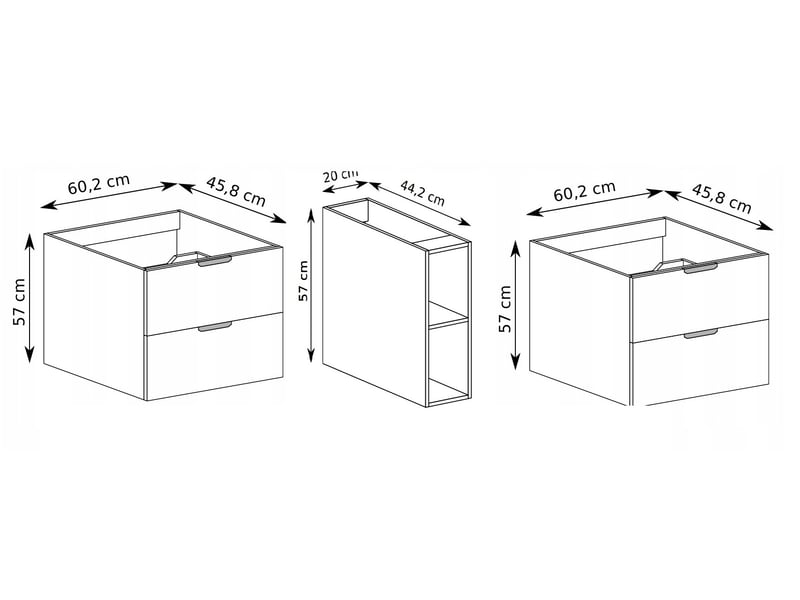 Meuble sous vasque suspendu avec étagère 4t novo l.140 cm effet chêne hikora - Conforama C