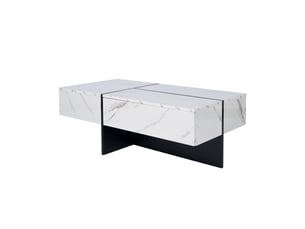 Table basse rectangulaire coloris blanc <strong></strong> <strong></strong>