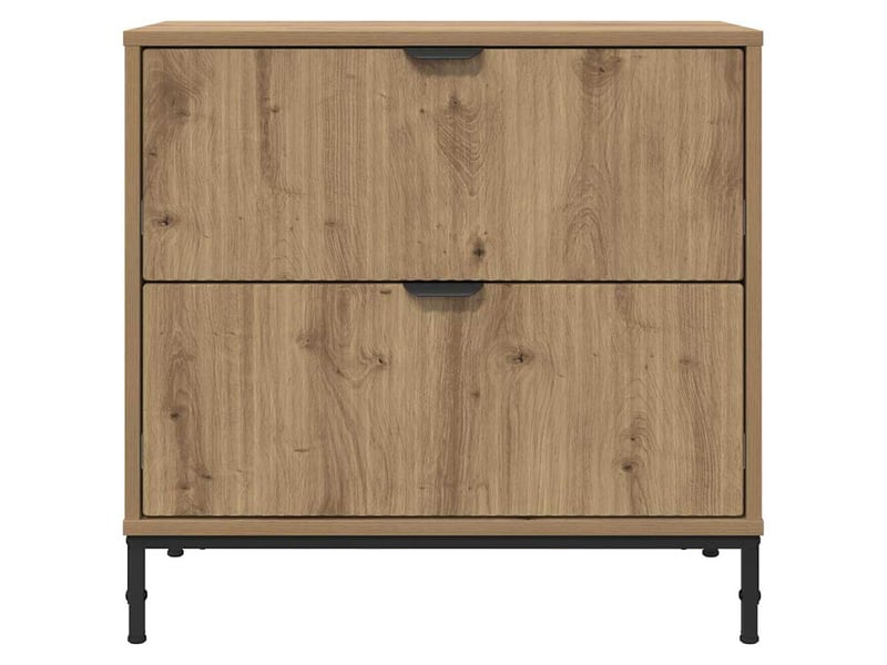 Table de chevet - cabinet de chevet - table de nuit chêne artisanal 63,5 x 36 x 61 cm - Conforama E
