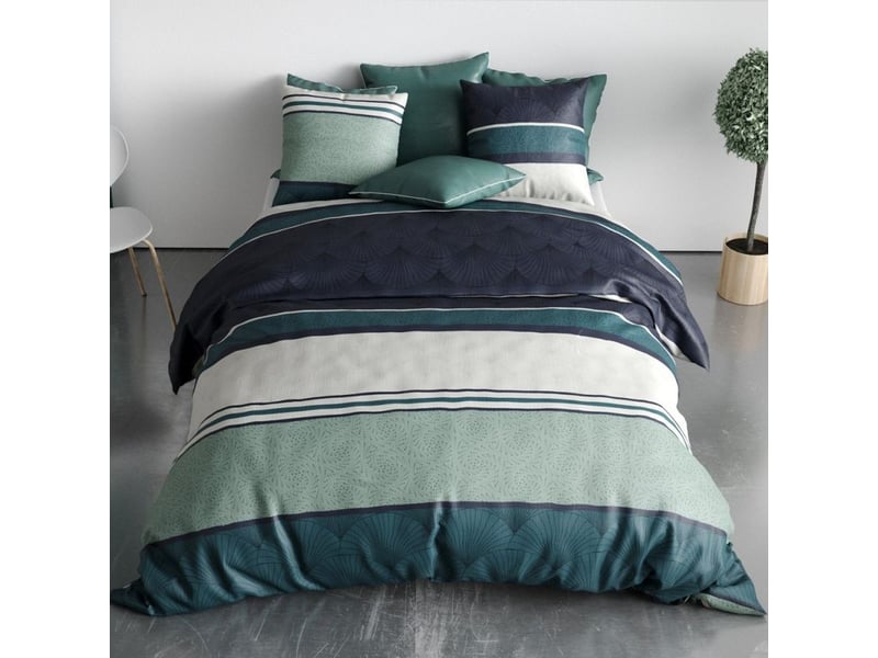  Housse de couette 260x240 antika + 2 taies coton 57 fils  - Conforama D