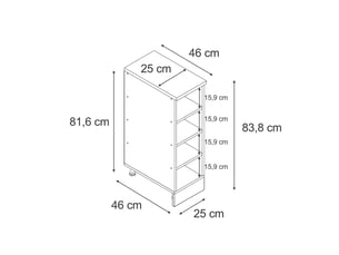 Commode 1 tiroir(s)    <strong>VICCO</strong> <strong></strong> coloris bois clair largeur 25 cm
