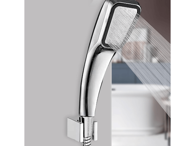 Support universel pommeau de douche - fixation murale avec vis, installation simple, durable en métal argenté - Conforama D