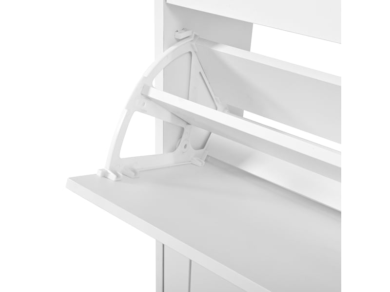  Meuble à chaussures 3 portes abattantes, grande capacité, poignées rondes, pour entrée et couloir  - Conforama D