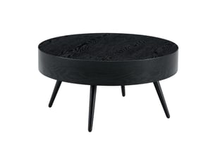 Table basse rond(e) coloris noir MEUBLIV - 70 cmx70 cm