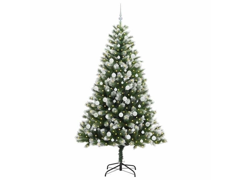  Sapin de noël - arbre de noël artificiel avec neige artificielle 300 led  - Conforama C