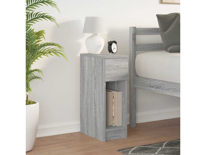  Table de chevet - cabinet de chevet - table de nuit avec tiroir sonoma gris 20x36x60 cm  - Conforama B