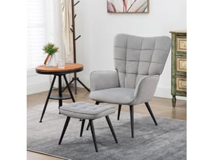 Pouf / repose pied gris