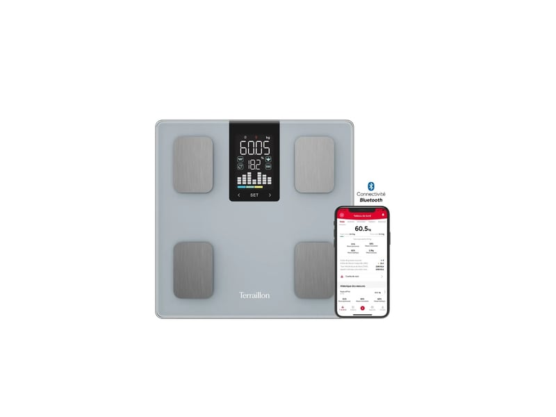  Terraillon - impédancemètre 180kg100g gris  evofit - EVOFIT - Conforama B