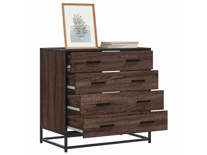  Commode chambre adulte, armoire à tiroirs chêne marron 70x41x70cm bois d'ingénierie shl618  - Conforama B