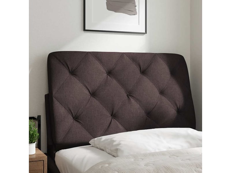  Coussin de tête de lit marron foncé 80 cm tissu cf55959  - Conforama A