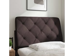 Coussin de tête de lit marron foncé 80 cm tissu cf55959