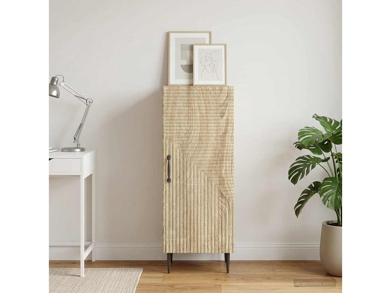 Buffet - bahut - meuble de rangement chêne sonoma 33 x 34,5 x 89,5 cm bois d'ingénierie - Conforama D