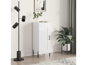 Buffet - bahut - meuble de rangement blanc brillant 34,5x34x90 cm bois d'ingénierie