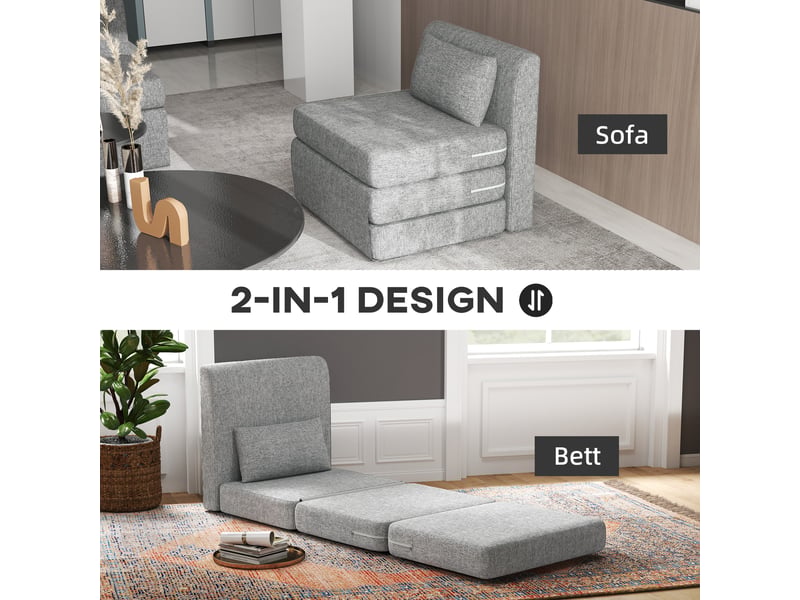  Fauteuil convertible pliant 1 place structure métal gris 80x75x74 cm  - Conforama C