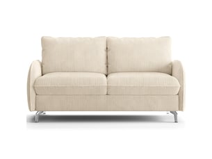 Canapé droit convertible HOMIFAB Novoli 3 places Velours beige