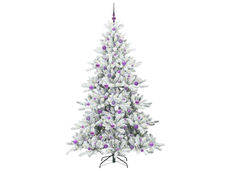 Sapin de noël - arbre de noël artificiel à branches articulées blanc 210 cm - Conforama C