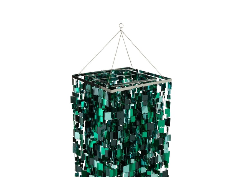  Abat-jour suspension sequins dagmar 180cm bleu  - Conforama C