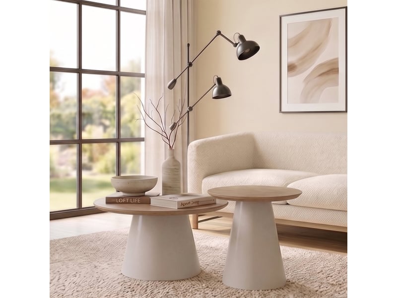  Selsey lunnea - ensemble de table basse - 80 cm - chêne naturel Lunnea - Conforama B