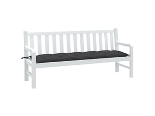Coussin de banc de jardin, coussin d'assise anthracite mélangé 180x50x7 cm tissu cf52647