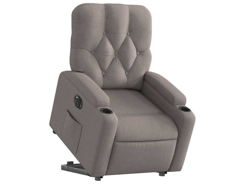 Fauteuil de bureau, fauteuil inclinable électrique taupe tissu  - Conforama C