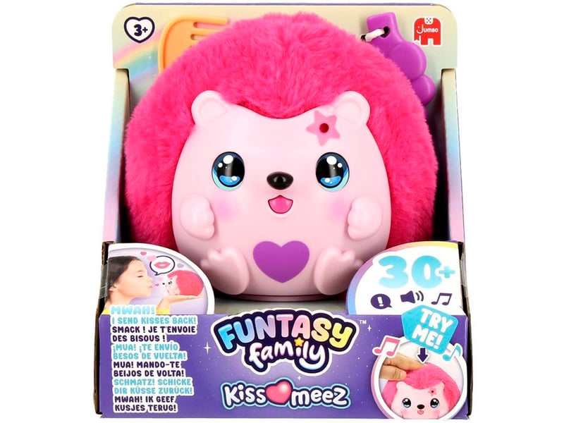  Peluche interactive hérisson rose audio-reaction kiss meez avec accessoires 3 ans 1110100844 - Conforama A