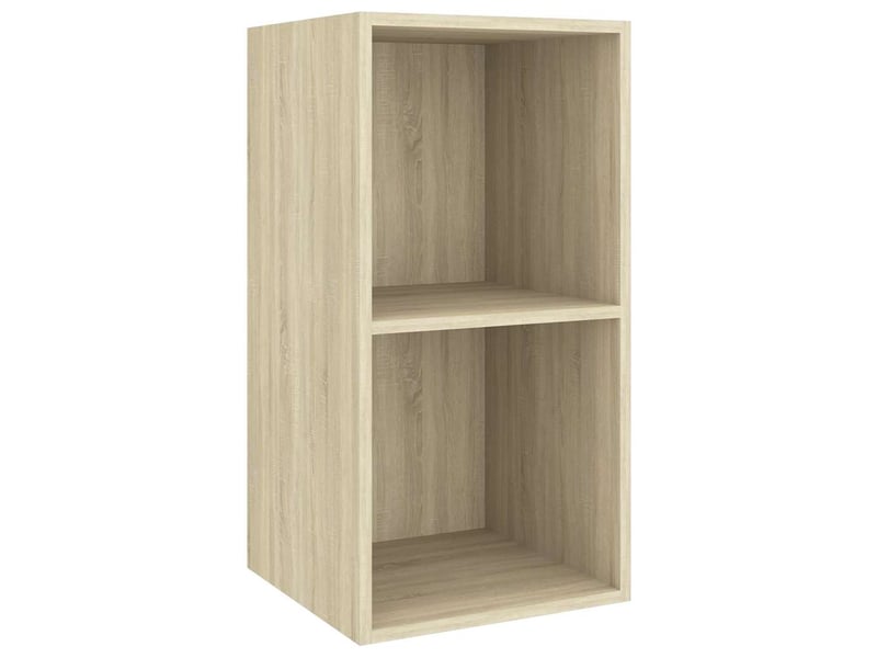  Lot de 4 meuble tv mural, meuble tv suspendu chêne sonoma bois d'ingénierie shl75664  - Conforama D