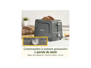 Grille pain 2 fente(s)  CUISINART CUI3030050198195 - Gris