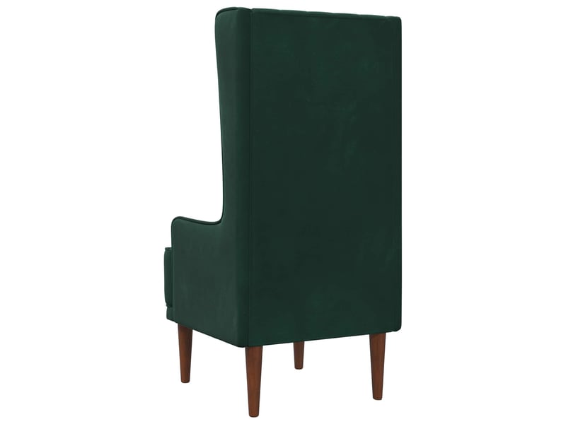 Vidaxl chaise à dossier haut avec boutons capitonnés vert foncé - Conforama E