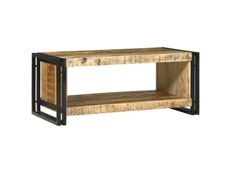  Table basse rectangulaire | table de salon marron 90 x 50 x 38 cm bois de mangue massif  - Conforama B