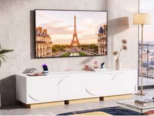 Meuble tv coloris blanc  <strong>MIOOSUT</strong>  <strong></strong>