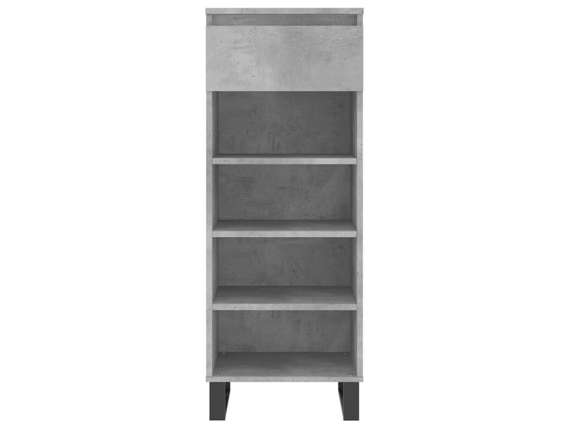  Meuble à chaussure, armoire à chaussures gris béton 40x36x105 cm bois d'ingénierie shl5231  - Conforama E