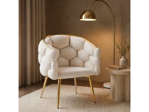 Lot de 6 chaises de salle à manger 44.5x46x74 cm dossier confortable tissu velours acier beige