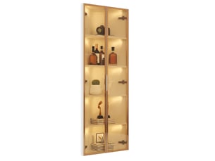 Vitrine coloris blanc 3 étagère(s) SEYAKANY - 62 cmx160 cm