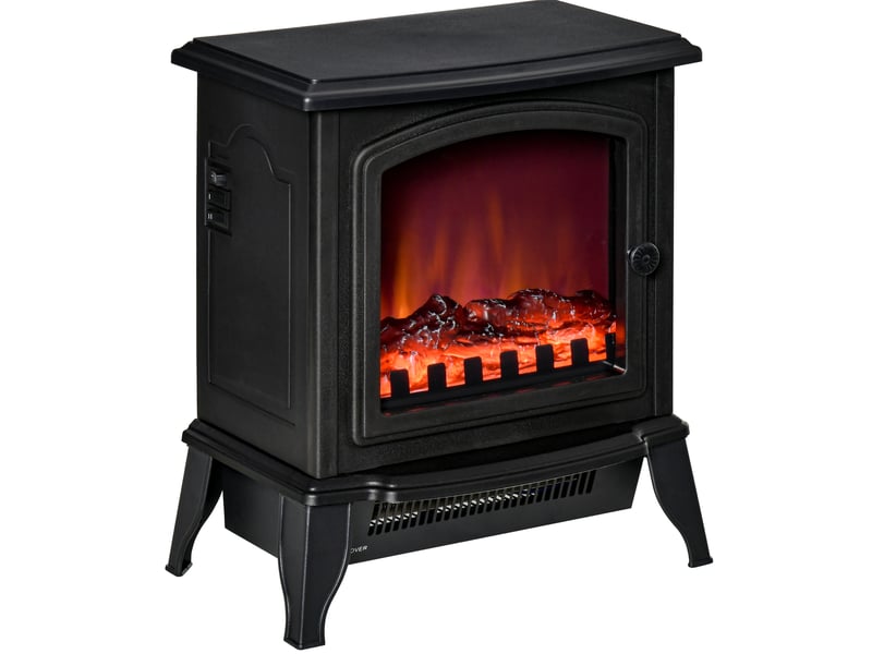  Poêle électrique 36,5x24x45,5 cm effet flamme led noir  - Conforama A