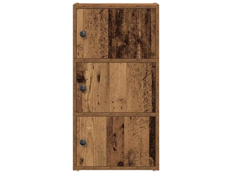  Bibliothèque, meuble de rangement salon vieux bois 40x24x77 cm bois d'ingénierie  - Conforama D