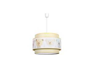 Suspension enfant fabrilamp panda jaune 1xe27 hauteur réglable 38-100 cm ø35 cm