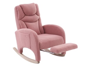 Fauteuil relax manuel <strong>HAUSS SPOLE</strong> <strong></strong> Tissu bouclette rose vendu A l'unité