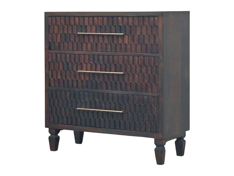  Artisan furniture commode cadiz en bois massif avec tiroirs sculptés  - Conforama B