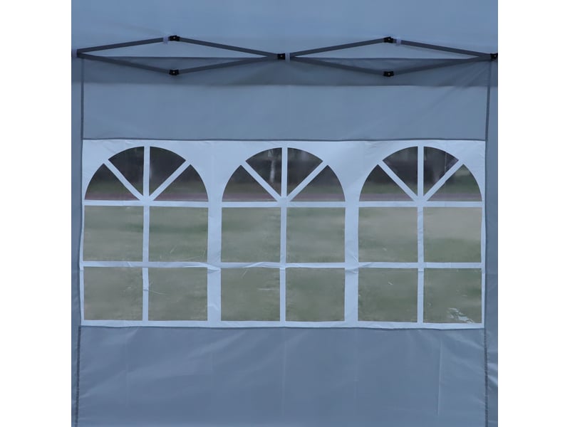  Tonnelle pliante 3 x 3 m bleue, étanche, avec 4 parois, 4 sacs de sable et protection uv 50+, structure acier  - Conforama D