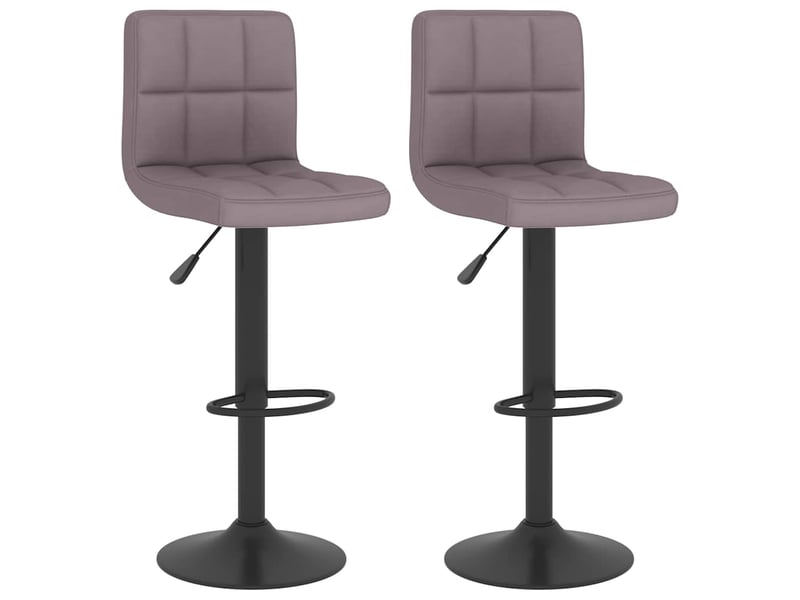 Lot de 2 tabouret de bar, chaise de bar taupe tissu shl64483  - Conforama A