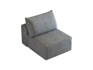 Canapé 1 place, canapé de salon, gris, pour salon et séjour, pour intérieur, mobilier pour espace de vie
