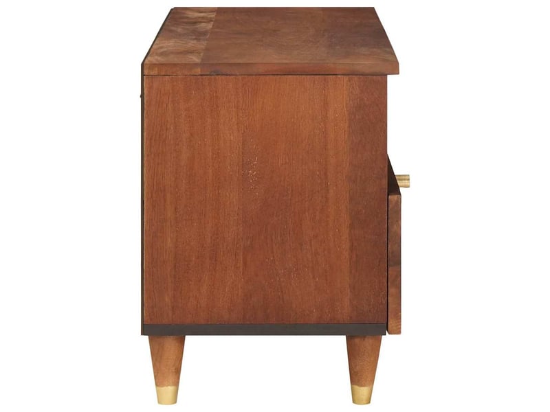  Meuble tv - banc tv - meuble de rangement marron 80 x 33,5 x 46 cm bois de mangue massif  - Conforama D