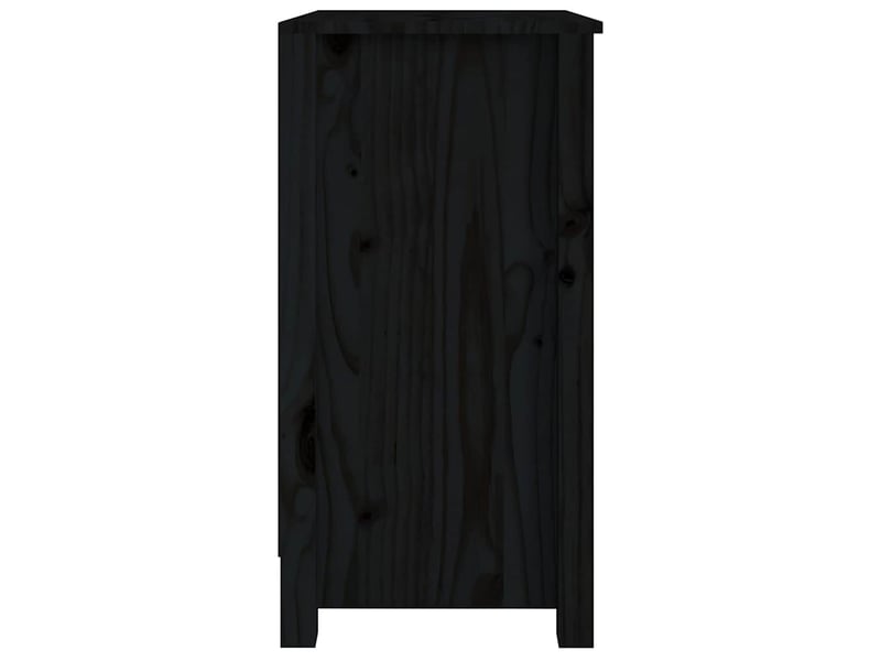  Bibliothèque, meuble de rangement salon noir 50x35x68 cm bois de pin massif  - Conforama E