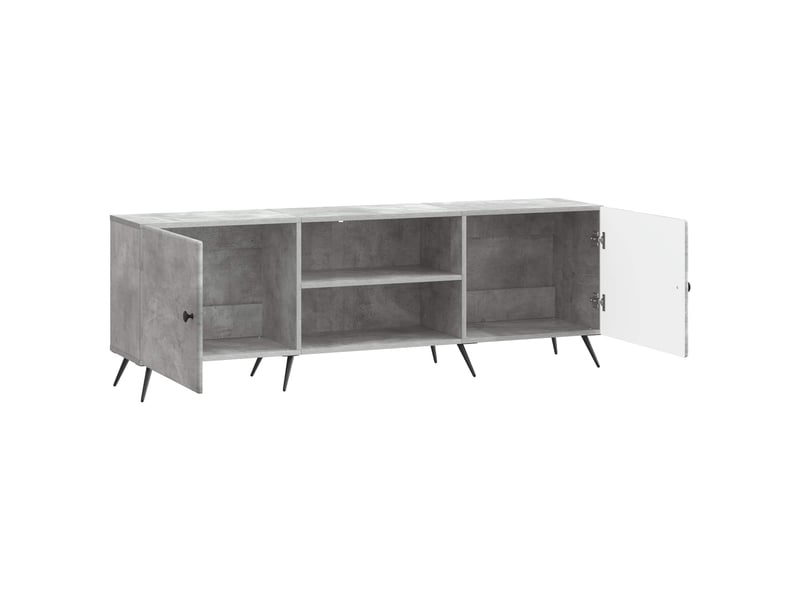  Meuble tv - banc tv - meuble de rangement 150 x 31 x 50 cm gris béton bois d'ingénierie  - Conforama E