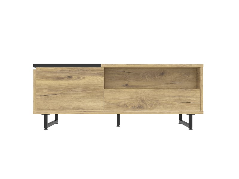  Meuble réglable avec led, tiroirs et compartiments, grand rangement, style minimaliste  - Conforama A