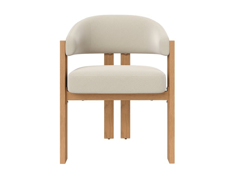  Lot de 2 chaises de salle à manger 49 x 47 x 78 cm beige et naturel, flanelle, pieds en métal aspect bois  - Conforama D