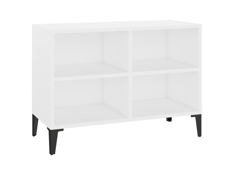  Meuble tv banc tv avec pieds en métal blanc 69,5x30x50 cm  - Conforama A