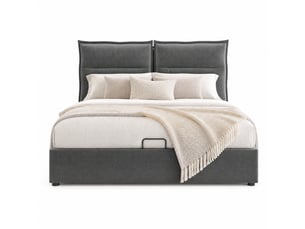 Lit coffre 140x200 cm TCQPZ   coloris gris