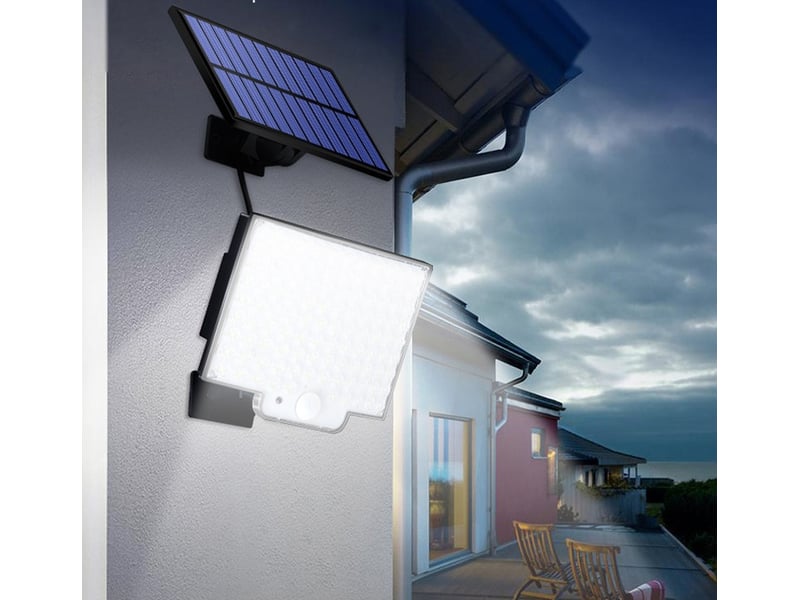 Kit de panneau solaire avec luminaire 106 led – spot solaire ip65 étanche - Conforama B